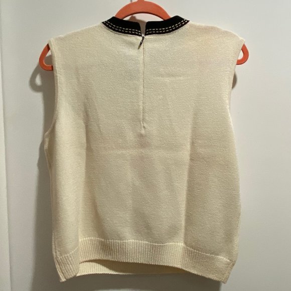 (3) - St. John Coll. Mary Gray Office Minimalist Capsule Wool Santana Knit Top M - Picture 2 of 6
